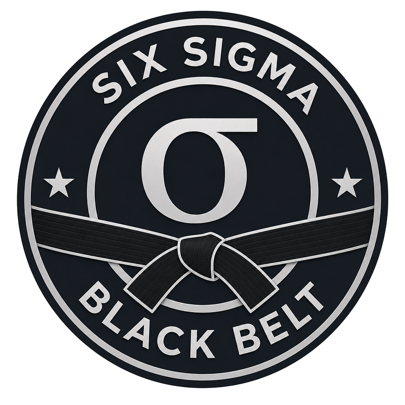 Six Sigma Black Belt certification badge