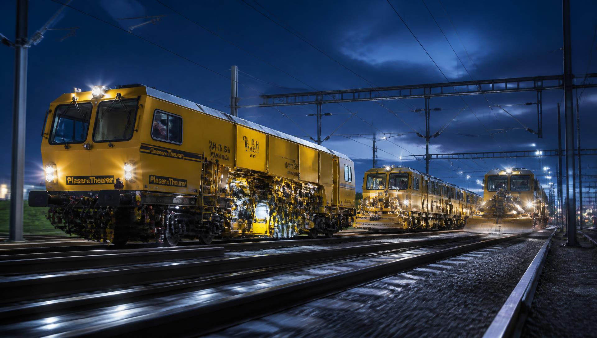 Modern track maintenance machines including tamping machines, ballast regulators and dynamic stabilizers